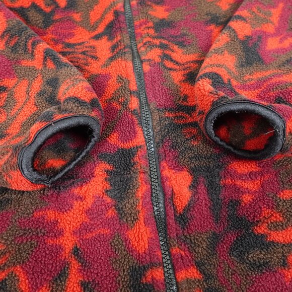 Vintage Sierra Designs Fleece Jacket Womens Large Camo Leaf Print Made in Canada - Picture 9 of 13